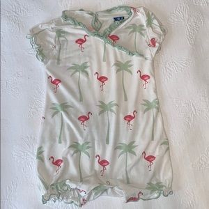 KicKee Pants Flamingo Palm Tree Romper 6-12 months